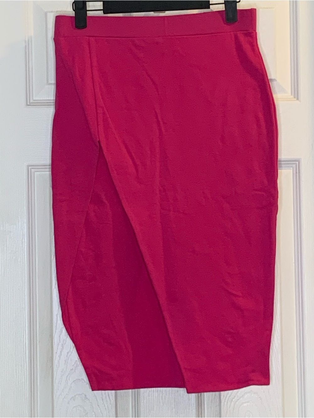 Naked Wardrobe Pink High Slit Wrap Bodycon Skirt Size Medium